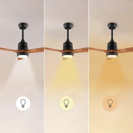 Ventilador de Techo con Luz Cecotec EnergySilence Aero 5230 18 W 40 W Negro Madera (3000-6500 K)