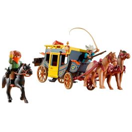 Playmobil Diligencia del Salvaje Oeste Western, Juguete de Construcción de Plástico para Niños de 3 Años en Adelante