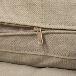 Sofá 3 Plazas Beige Tejido-Madera 212 X 100 X 83 cm