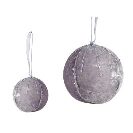 Set 4 Bolas Terciopelo Plata Con Cristal 8 Cm Krist+ (48 Unidades) Precio: 412.89000005. SKU: B1A8MFS3R5
