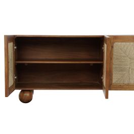 DKD Home Decor Basant Ratan Buffet Marron Oscuro Natural Acacia Ratan 45 x 60 x 165 cm