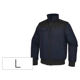 Deltaplus Chaleco Multibolsillos con Cremallera y Mangas Desmontables 80% Poliéster 20% Algodón Talla L