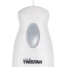 Tristar MX-4150 Batidora de mano 170W con cuchillas de acero inoxidable, 1 velocidad, gancho para colgar. Ideal para batidos, sopas y salsas, blanca.