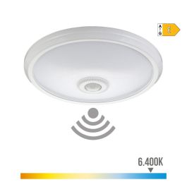 Aplique de superficie led con sensor crepuscular y movimiento ip20 15w 6400k luz fria ø29x6cm edm