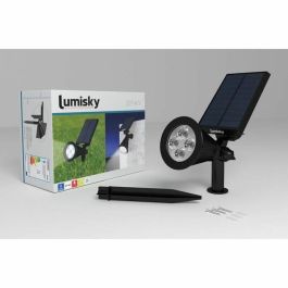 Lumisky Foco Solar Exterior Impermeable 4 LED Blancos 200 Lúmenes, Cabezal Giratorio 90°, 2 Modos, para Suelo o Pared. Autonomía 8-10h. Lumisky Foco Solar Exterior Impermeable 4 LED Blancos 200 Lúmenes, Cabezal Giratorio 90°, 2 Modos, para Suelo o Pared. Autonomía 8-10h.