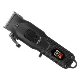 Argon Maquina Cortapelo Profesional Digital con 4 Accesorios, Batería 1200mAh, USB, Negro, 16.5x3.8x5.5 cm