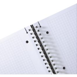Herlitz 11293073 Spiralblock "to go" Cuaderno A4, 80 Hojas, 80g/m², Tapa de Plástico PP, Color Negro Opaco