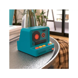 Wondee Altavoz Bluetooth Retro Blue 5W con Batería de 12 Horas y 3 Modos de Luz