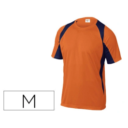 Deltaplus Camiseta Manga Corta Poliester Secado Rápido Cuello Redondo Color Naranja-Marino Talla M Precio: 12.50000059. SKU: B17Y6R6EZ4