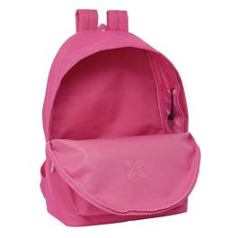 Safta Mochila Doble para Portátil 15,6"+USB Munich Básicos Fucsia 31x44x18 cm