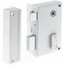 Yale YAV37G Cerradura de Aplique Seguidor Vertical Izquierdo Blanca - 2 Llaves Incluidas