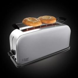 Russell Hobbs 21396-56 Tostador Ranura Alargada Oxford con Regulador de Tueste, Extraelevación y Función para Pan Congelado, Bandeja Recogemigas Extraíble