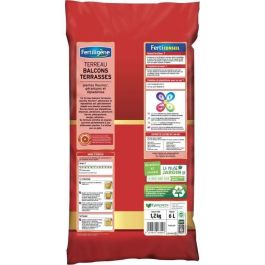 Fertiligene Suelo con Abono para Balcones, Terrazas y Jardineras 6L - Ideal Plantas con Flores, Crecimiento y Floración Abundante