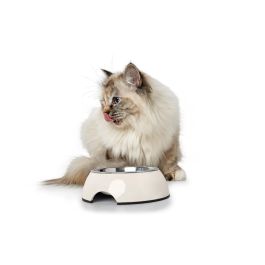 Hunter Comedero Melamina 160 mL Blanco con Acero Inoxidable Extraíble