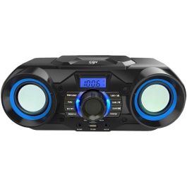 CGV SG-1 Radio CD Portátil Bluetooth 5.0, USB, SD, MP3, CD-R/RW, Sonido Estéreo, Luces y Pilas/Red