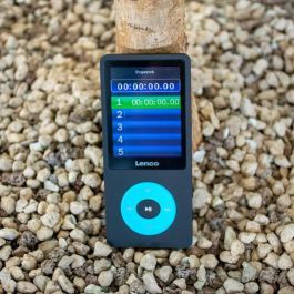 Lenco Xemio-860BU Reproductor MP3 8GB LCD Bluetooth con Auriculares, Negro/Azul