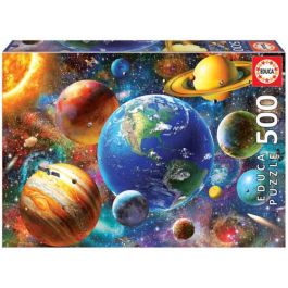 Educa Puzzle de 500 piezas del Sistema Solar, ideal para 1 jugador, edades 11 a 99 años. Idiomas caja y producto: español e inglés. Precio: 8.39256. SKU: B127NVD4QC