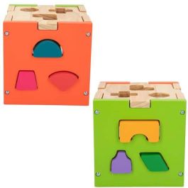 Cubo actividades de madera con 14 piezas woomax Cubo actividades de madera con 14 piezas woomax