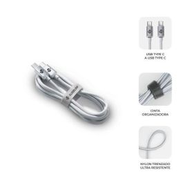 Cable USB-C a USB-C Subblim SUBCAB-C06011 2 m Blanco