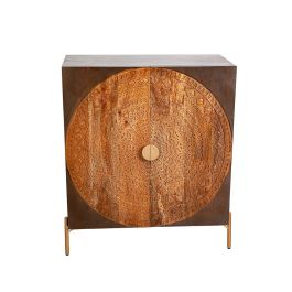 Aparador Romimex Marrón Metal Madera de mango 80 x 95 x 40 cm