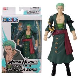 Bandai One Piece Figura Roronoa Zoro 17 cm Anime Heroes Coleccionable