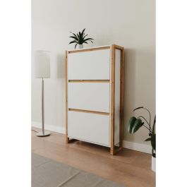 Denver Zapatero 49A DENVER003994 Blanco / Roble 70 x 25 x 125 cm