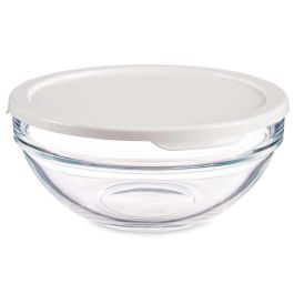 Pasabahce Fiambrera Redonda Chefs 595 ml Blanca Vidrio y Plástico 14x14x6.3 cm (Set de 6)