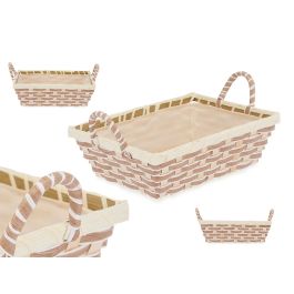 Cesta Rectangular Kinvara con Asas Trenzadas, 29x12.5x18 cm, Natural - Jacinto de Agua, Metal, Tela (24 Unidades) Precio: 57.9900002. SKU: B185AF7RW8