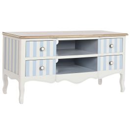 Mueble Tv Mediterraneo DKD Home Decor Blanco Azul Celeste 48 x 60 x 120 cm