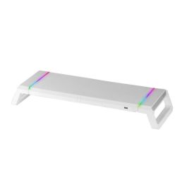 Mars Gaming Mgsone Soporte de Sobremesa para Monitor con RGB Chroma, Ajustable, USB 2.0, Soporta hasta 30kg