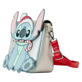 Loungefly Bolso Cruzado Stitch Snow Angel Cosplay Glitter Disney Piel Vegana 23,75x20,5x7,5cm