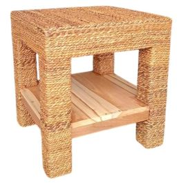 DKD Home Decor Banana 1c25 Mesita Auxiliar Natural Fibra Teca 40 x 40 x 40 cm Precio: 114.79000049. SKU: B18CEEC3JM