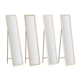 Espejo Vestidor Home ESPRIT Blanco Marrón Beige Gris Cristal Poliestireno 35,5 x 40 x 156 cm (4 Unidades)