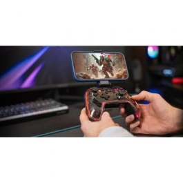 Mars Gaming Gamepad MGP-BT2 Inalámbrico Bluetooth, Mando Dual Shock con Soporte Smartphone, RGB Neón, Compatible PS4, PC, Android, iOS, Switch - 10 Horas Batería