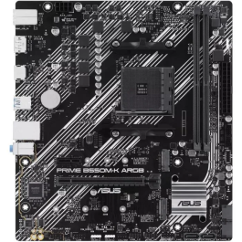 Asus PRIME B550M-K Placa Base micro-ATX con Socket AM4, Chipset AMD B550, Compatible con Ryzen 5000/3000, DDR4, PCIe 4.0, M.2, HDMI, DisplayPort, USB 3.2, Aura Sync RGB