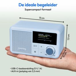 Medion AAAQH12606 Mini Radio Portátil DAB/FM Mono 2W RMS Azul