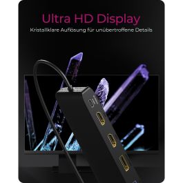 ICY BOX IB-DK2116-C Docking Station USB-C 11-en-1 con Power Delivery de 100W