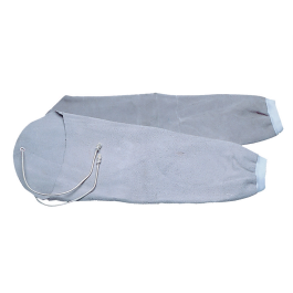 Faru Manguito para Soldador de Cuero al Cromo, Puño Elástico y Cordón, Protección Brazo, 110x135x360 mm