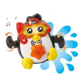 Vtech Baby Juguete de Baño Interactivo Pingüino Gideon, Campeón de Natación. Gira la Estrella de Mar y Nada en el Agua para Bebés.