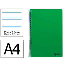 Liderpapel Cuaderno espiral Smart A4 tapa blanda 80h 75gr pauta 3,5mm con margen color verde Precio: 7.99000026. SKU: B12BDNYBFZ