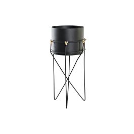 DKD Home Decor Macetero Colonial de Metal Negro y Dorado, Medidas 17x17x35 cm (Ancho x Fondo x Alto), Lote de 4 Unidades Precio: 35.82084. SKU: B1KJ83LY2F