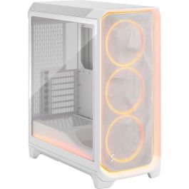 Fractal Design Meshify 3 Ambience Pro RGB White TG Clear Tint - Caja Torre ATX, Blanco, Vidrio Templado, Refrigeración Avanzada, FD-C-MES3A-05