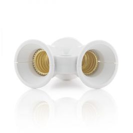 Adaptador E27 a 2 X E14 Adaptador E27 a 2 X E14