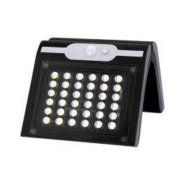 Edm Aplique Solar con Sensor Negro 2W 220 Lm 6500K IP44
