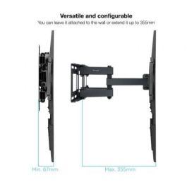 TOOQ SOPORTE PARED PANTALLAS 37-80" GIRA/INCLI NEGRO TOOQ SOPORTE PARED PANTALLAS 37-80" GIRA/INCLI NEGRO