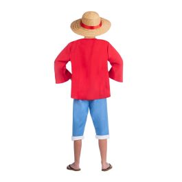 Disfraz luffy sombrero, chaqueta, camiseta, fajín y pantalón talla m