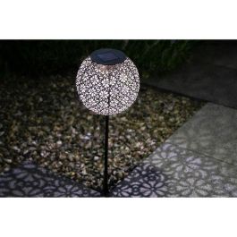 Galix Decoración de metal solar con diseño retro, iluminación LED blanca de 10 lúmenes y hasta 8 horas de autonomía