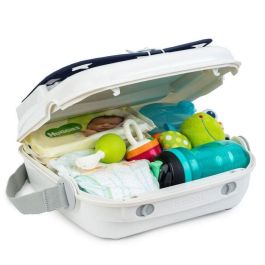 Benbat Silla Elevadora para Bebé 3-en-1 Portátil y Plegable para Mesa de Comedor con Arnés de Seguridad Ajustable - Azul Marino