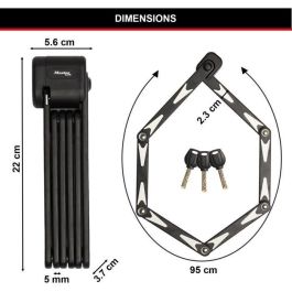 Candado plegable para bicicleta - MASTER LOCK - 8333EURDPRO - Acero endurecido, 3 llaves, certificado, soporte incluido Candado plegable para bicicleta - MASTER LOCK - 8333EURDPRO - Acero endurecido, 3 llaves, certificado, soporte incluido