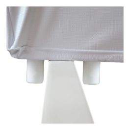 Domiva Cambiador Integrado para Bebé 50x80 cm con Estampado Poemas Gris, Bordes Anticaída y Fijación Cuna